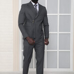 Logan 2-Piece Slim Fit Suit // Dark Gray Stripe (Euro: 48)