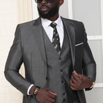 Jamison 3-Piece Slim Fit Suit // Dark Gray (Euro: 56)