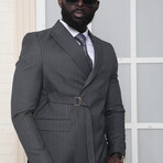 Logan 2-Piece Slim Fit Suit // Dark Gray Stripe (Euro: 48)