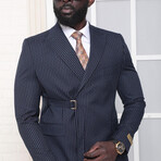 Logan 2-Piece Slim Fit Suit // Navy Stripe (Euro: 58)