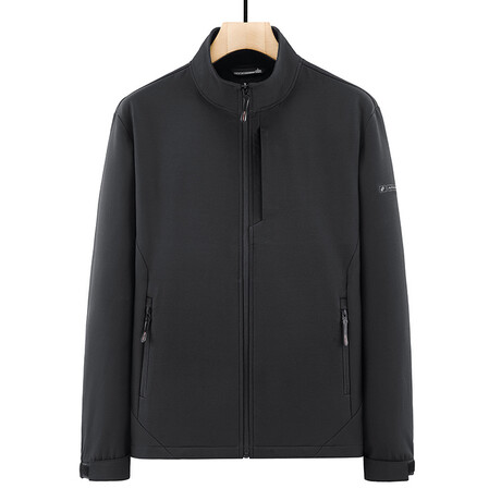 Fleece Lined Zip Up Jacket // Black (XS)