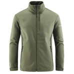 Fleece Lined Zip Up Jacket // Green (L)