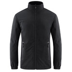 Mock Neck Zip Up Jacket // Black (M)