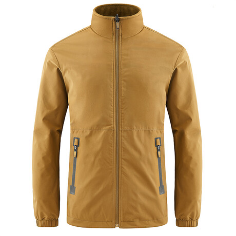 High Neck Zip Up Jacket V1 // Caramel (L)