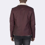 Plush Collar Jacket // Burgundy +Navy Blue (S)