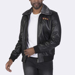 Leather Flight Jacket // Black (S)