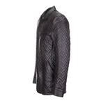 Leather Quilted Jacket // Black (S)