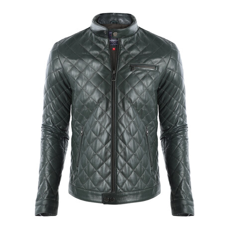 Racer Quilted Jacket // Green (S)