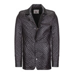 Leather Quilted Jacket // Black (S)