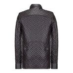 Leather Quilted Jacket // Black (S)