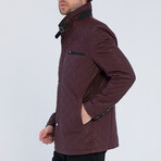 Quilted Jacket // Burgundy + Black (S)