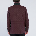 Quilted Jacket // Burgundy + Black (S)