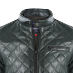 Racer Quilted Jacket // Green (S)