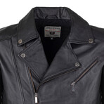 Leather Biker Jacket // Black (S)