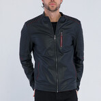 Leather Racer Jacket // Black // Style 2 (S)