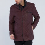 Quilted Jacket // Burgundy + Black (S)