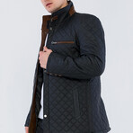 Quilted Jacket // Black + Brown (S)