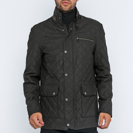 Quilted Jacket // Back + Brown (S)