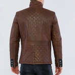 Quilted Jacket // Brown + Black (S)