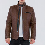Quilted Jacket // Brown + Black (S)