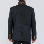 Quilted Jacket // Black + Brown (S)