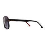 Mens 302/S-OIT Aviator Sunglasses // Black Red + Grey gradient