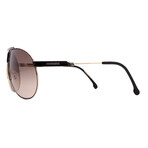 Men's // PANAMERIKA 65-2M2 Aviator Sunglasses // Gold Black + Brown Gradient