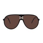 Mens 1034/S-807- Aviator Sunglasses // Black + Brown gradient