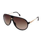 Mens 1034/S-807- Aviator Sunglasses // Black + Brown gradient