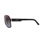 Mens 33/S 08V4 Aviator Sunglasses // white Black Red + Grey Gradient