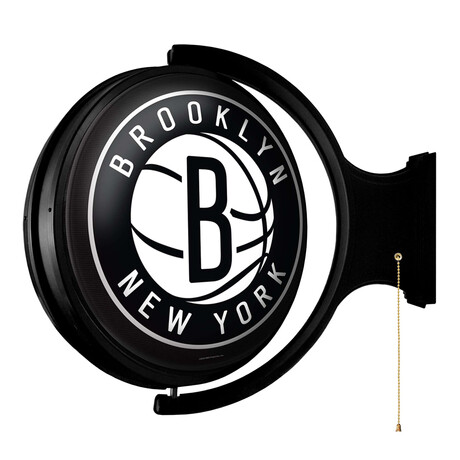 Brooklyn Nets // Rotating Lighted Wall Sign (Style: Original)