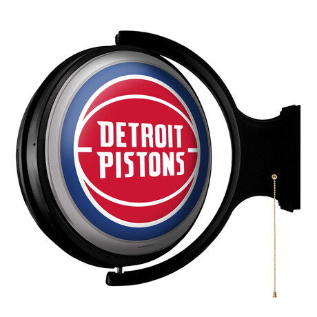 Detroit Pistons // Rotating Lighted Wall Sign (Style: Original)