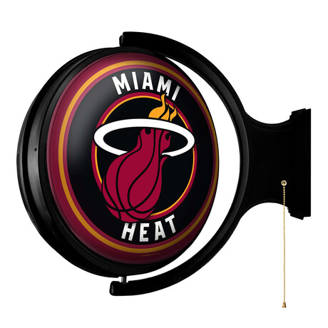 Miami Heat // Rotating Lighted Wall Sign (Style: Original)