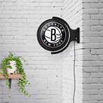 Brooklyn Nets // Rotating Lighted Wall Sign (Style: Original)