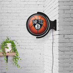 Brooklyn Nets // Rotating Lighted Wall Sign (Style: Original)