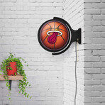 Miami Heat // Rotating Lighted Wall Sign (Style: Original)