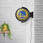 Golden State Warriors // Rotating Lighted Wall Sign (Style: Original)