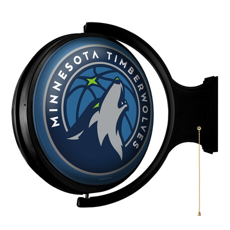 Minnesota Timberwolves // Rotating Lighted Wall Sign (Style: Original)