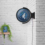 Minnesota Timberwolves // Rotating Lighted Wall Sign (Style: Original)