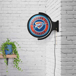 Oklahoma City Thunder // Rotating Lighted Wall Sign (Style: Original)