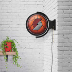 Portland Trail Blazers // Rotating Lighted Wall Sign (Style: Original)