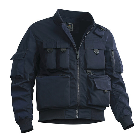 Utility Bomber Jacket // Navy Blue (XS)