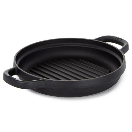 Leo Graphite Enamel Cast Iron Round Grill Pan 10.25"