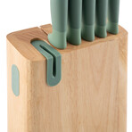 Leo Forest 6pc Knife Block Set // Sage