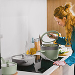 Leo Balance 2-In-1 Steamer & Strainer, 10" // Sage & Moonmist