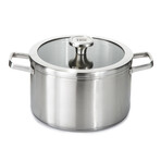 Leo 9.5" Recycled SS Cov Stockpot // Graphite