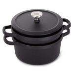 Leo Graphite Enamel Cast Iron Covered Stockpot 10.25"// 6qt.