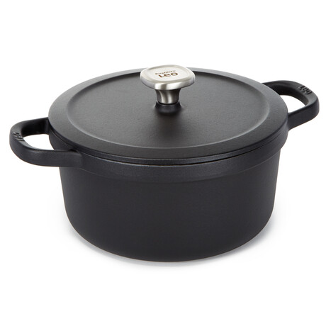 Leo Graphite Enamel Cast Iron Covered Stockpot 10.25"// 6qt.