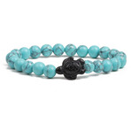 Beaded Turtle Bracelet // Light Blue