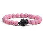 Beaded Turtle Bracelet // Pink